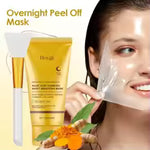 Kojic Acid Turmeric Overnight Wrapping Peel Off Mask Nourishes Hydrolyzed Collagen Glowing Skin Firmness Skin Care